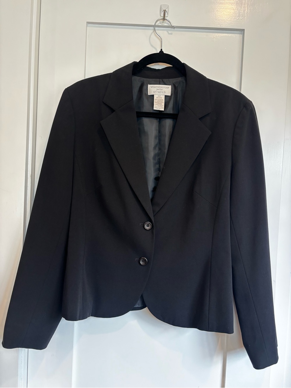Worthington Black Women's Two-Button Tailored Blazer